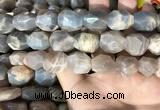 CSS406 15.5 inches 12*16mm - 15*20mm faceted nuggets sunstone beads