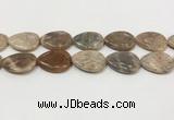 CSS412 15.5 inches 22*30mm flat teardrop sunstone beads wholesale