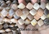 CSS430 15.5 inches 14*14mm diamond sunstone beads wholesale