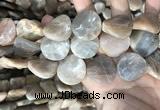 CSS440 15.5 inches 25mm twisted coin sunstone beads wholesale