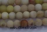 CSS621 15.5 inches 6mm round matte yellow sunstone gemstone beads