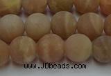 CSS653 15.5 inches 10mm round matte sunstone beads wholesale