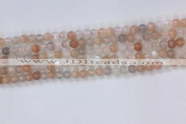 CSS700 15.5 inches 4mm round mixed sunstone beads wholesale