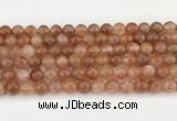 CSS753 15.5 inches 8mm round golden sunstone beads wholesale