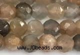 CSS825 15 inches 6mm faceted round sunstone beads