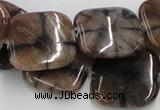 CST11 15.5 inches 22*22mm square staurolite gemstone beads wholesale