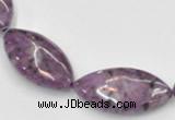 CSU24 AB grade 20*40mm flat rice dyed natural sugilite beads