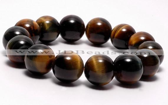 CTB05 7 inches 14mm round blue tiger eye stretch bracelet