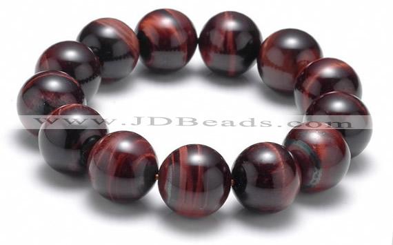 CTB10 8 inches 16mm round red tiger eye stretch bracelet