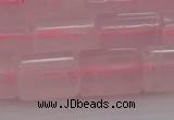 CTB103 15.5 inches 11*15mm faceted tube rose quartz beads