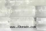 CTB1030 15 inches 8*16mm -8*18mm tube white crystal beads