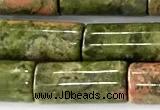 CTB1043 15 inches 8*16mm - 8*18mm tube unakite beads