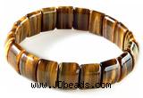 CTB16 10*14mm rectangle yellow tiger eye stretch bracelet