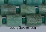 CTB208 15.5 inches 10*15mm faceted tube amazonite beads