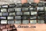 CTB209 15.5 inches 10*15mm faceted tube labradorite beads