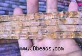 CTB254 15.5 inches 8*12mm tube natural citrine gemstone beads