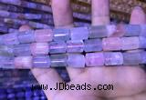 CTB262 15.5 inches 9*11mm - 9*13mm triangle natural morganite beads