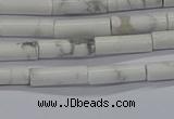 CTB340 15.5 inches 4*13mm tube white howlite beads wholesale