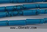 CTB342 15.5 inches 4*13mm tube imitation turquoise beads wholesale