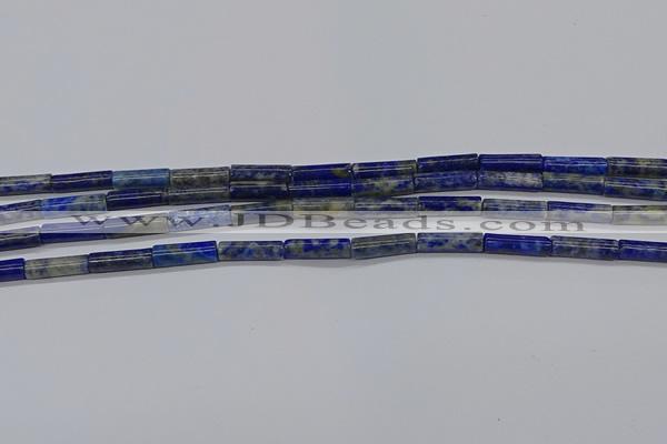 CTB356 15.5 inches 4*13mm tube lapis lazuli beads wholesale