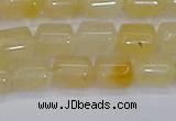 CTB701 15.5 inches 6*8mm tube yellow jade beads wholesale