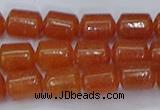 CTB704 15.5 inches 6*8mm tube red aventurine beads wholesale