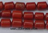 CTB709 15.5 inches 6*8mm tube red jasper beads wholesale