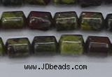 CTB713 15.5 inches 6*8mm tube dragon blood jasper beads wholesale