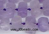 CTB752 15.5 inches 6*10mm - 8*12mm faceted tube lavender amethyst beads