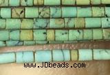 CTB802 15.5 inches 1mm tube turquoise beads wholesale