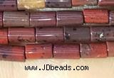 CTB815 15.5 inches 2*4mm tube red jasper beads wholesale