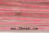 CTB969 15 inches 2*4mm tube rose quartz beads