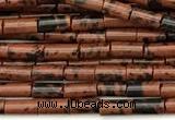 CTB994 15 inches 2*4mm tube mahogany obsidian beads