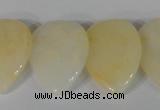 CTD03 Top drilled 22*30mm flat teardrop yellow aventurine beads