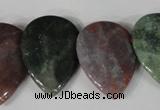 CTD07 Top drilled 22*30mm flat teardrop Indian agate beads