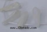 CTD1142 Top drilled 8*25mm - 10*30mm nuggets white crystal beads