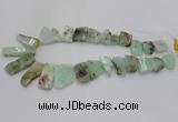 CTD1202 Top drilled 13*18mm - 15*40mm freeform Australia chrysoprase beads