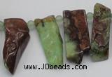 CTD1205 Top drilled 5*20mm - 10*40mm sticks Australia chrysoprase beads