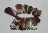 CTD1208 Top drilled 15*30mm - 25*50mm freeform Australia chrysoprase beads