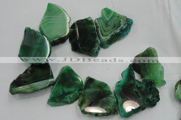 CTD1503 Top drilled 20*40mm - 25*50mm freeform agate slab beads