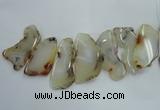 CTD1516 Top drilled 30*50mm - 45*65mm freeform agate slab beads