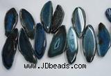 CTD1521 Top drilled 25*50mm - 30*60mm freeform agate slab beads