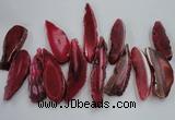 CTD1523 Top drilled 20*55mm - 25*80mm freeform agate slab beads