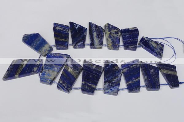 CTD1582 Top drilled 20*35mm - 30*50mm freeform lapis lzuli beads