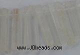 CTD1620 Top drilled 5*25mm - 6*45mm sticks white crystal beads