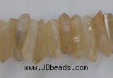 CTD1624 Top drilled 4*15mm - 6*35mm sticks plated quartz beads