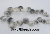 CTD1634 Top drilled 15*20mm - 25*35mm freeform agate beads