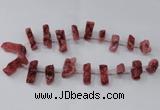 CTD1651 Top drilled 10*20mm - 15*40mm freeform druzy agate beads