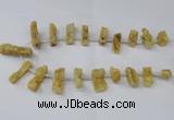 CTD1652 Top drilled 10*20mm - 15*40mm freeform druzy agate beads