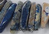 CTD1666 Top drilled 8*25mm - 15*50mm sticks agate gemstone beads